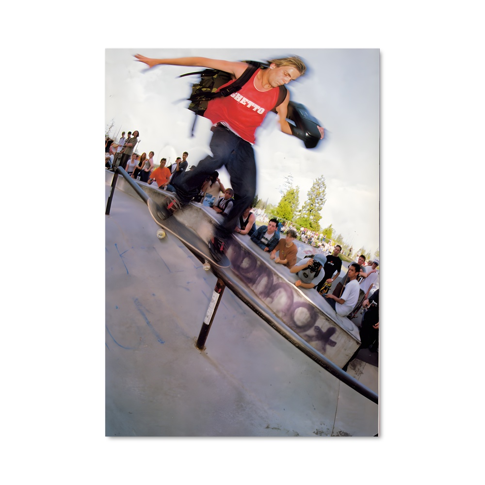Poster Trickster sur Rail – affiche Skateboard